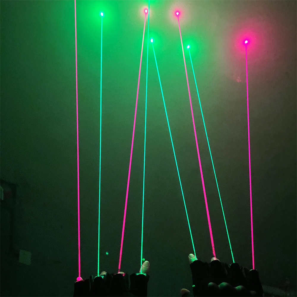 Led Gloves Music - Magicool RG 4 เลเซอร์ถุงมือแว่นตาคู่กระพริบเต้นรํา LED PARTY