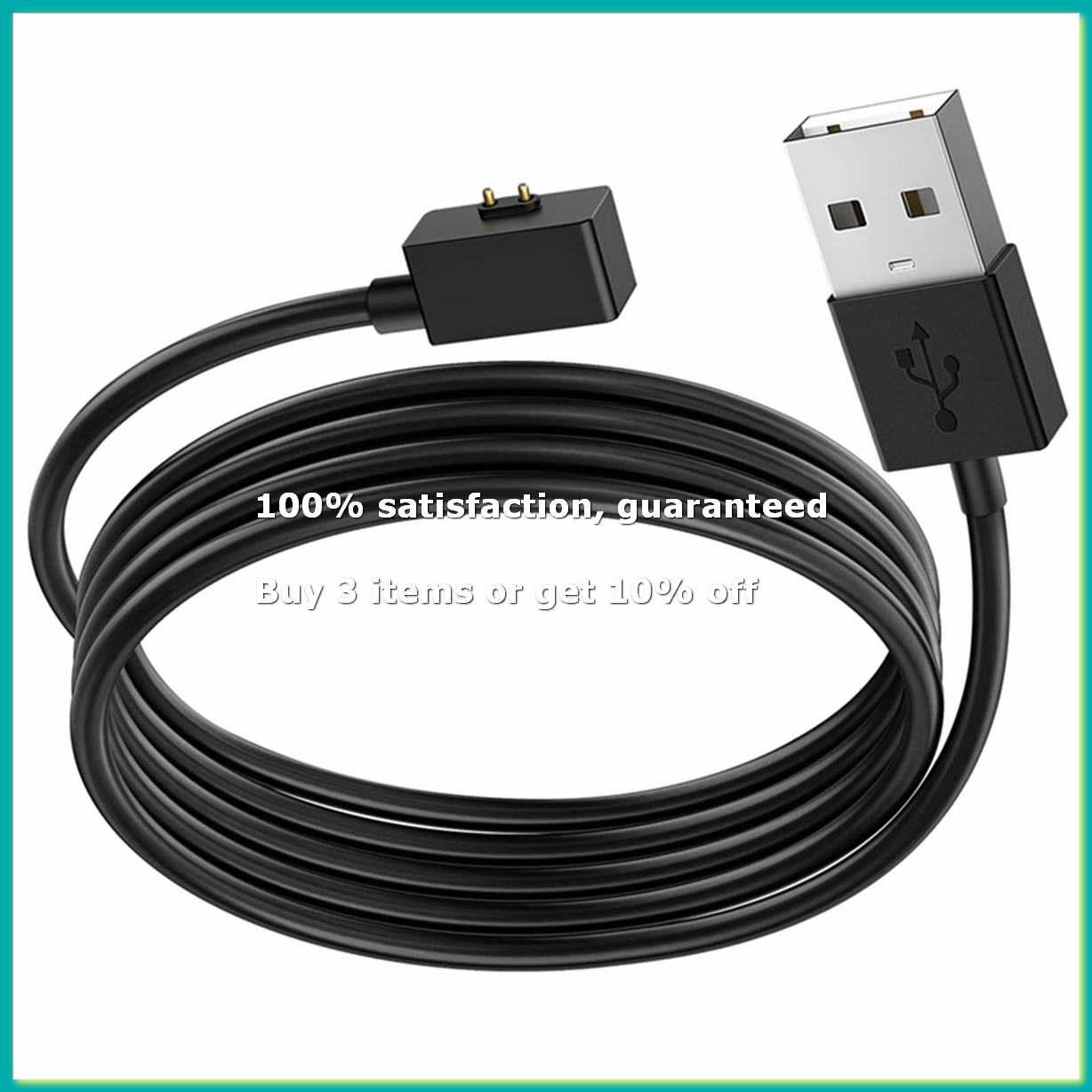 Magnetic Charging Cable - สายชาร์จเร็วสำหรับนาฬิกาสมาร์ทวอทช์ 2 ไลท์เครื่องชาร์จแบบแม่เหล็ก-DTA9