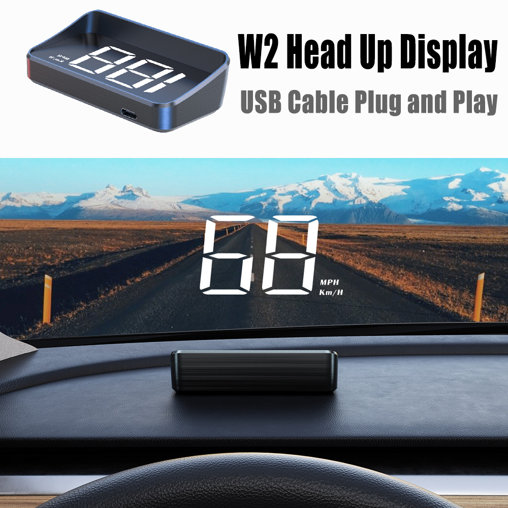 Electronics Gadgets For Car - จอแสดงผลบนกระจกหน้ารถ GPS อุปกรณ์อิเล็กทรอนิกส์ในรถยนต์ HUD โปรเจคเตอร์ จอแสดงผลดิจิตอลสำหรับรถยนต์ทุกคัน