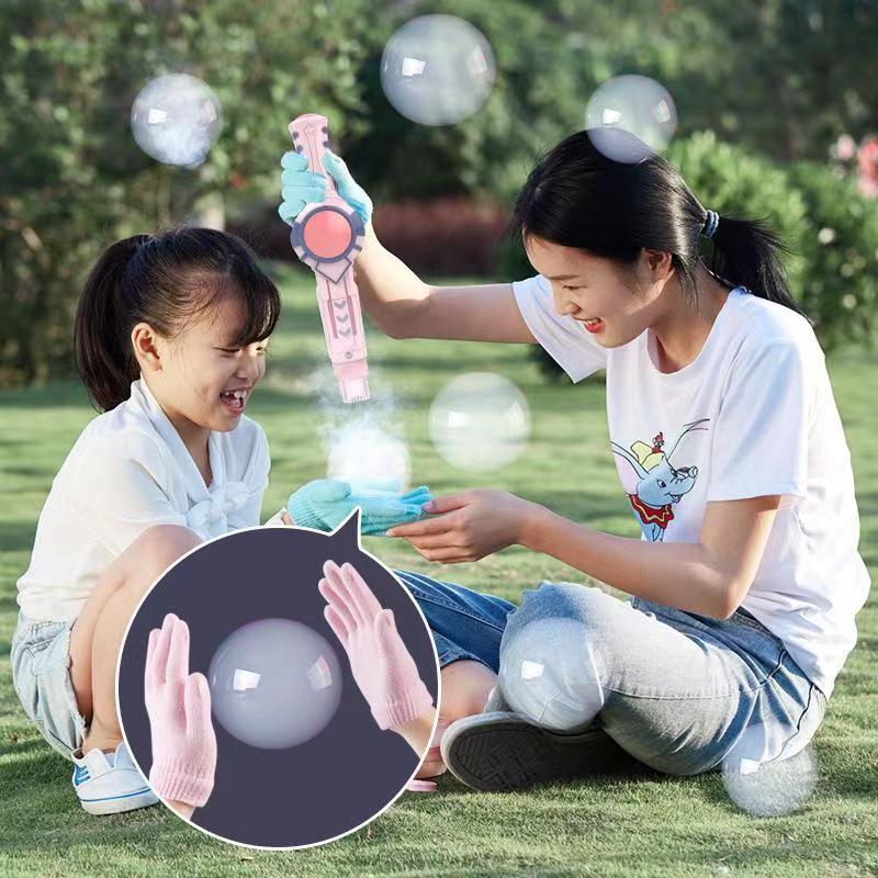 Led Gloves Music - เด็ก Magic Smog Blowing Stick ถุงมือมือเล่นควันฟองไฟฟ้าอัตโนมัติเพลง