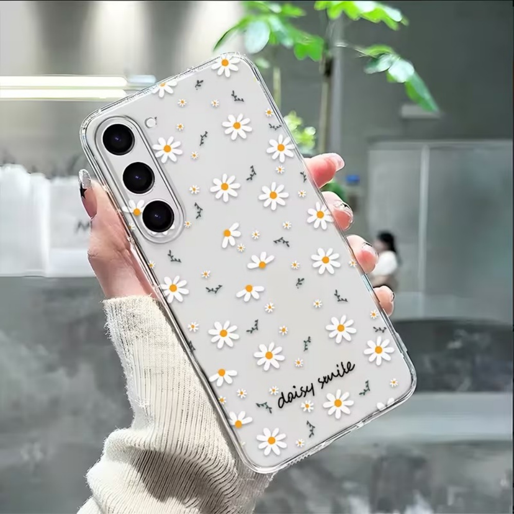 Samsung Galaxy A55 - ดอกเดซี่สีเหลืองสีขาวดอกไม้เคสโทรศัพท์สำหรับซัมซุงกาแล็กซี่ A73 A72 A71 A70 A70s