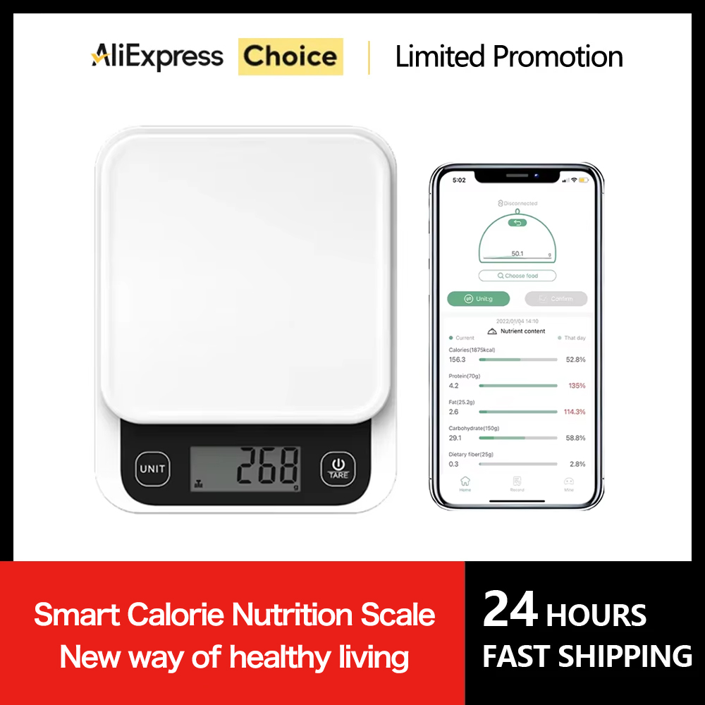 Electronics Quiz - 5กก./0.1G/1Gสมาร์ทเครื่องชั่งในครัวโภชนาการScaleสมาร์ทอาหารแคลอรี่Scale Cook Bakeเครื่องชั่งดิจิตอลโภชนาการเครื่องคิดเลขAPP