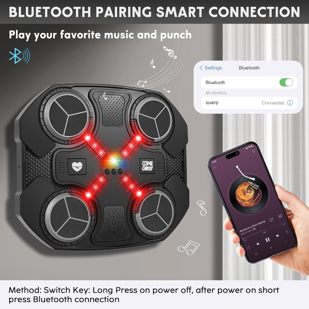 เครื่องชกมวยอัจฉริยะพร้อมบลูทู - Led Gloves Music บทวิจารณ์และราคา