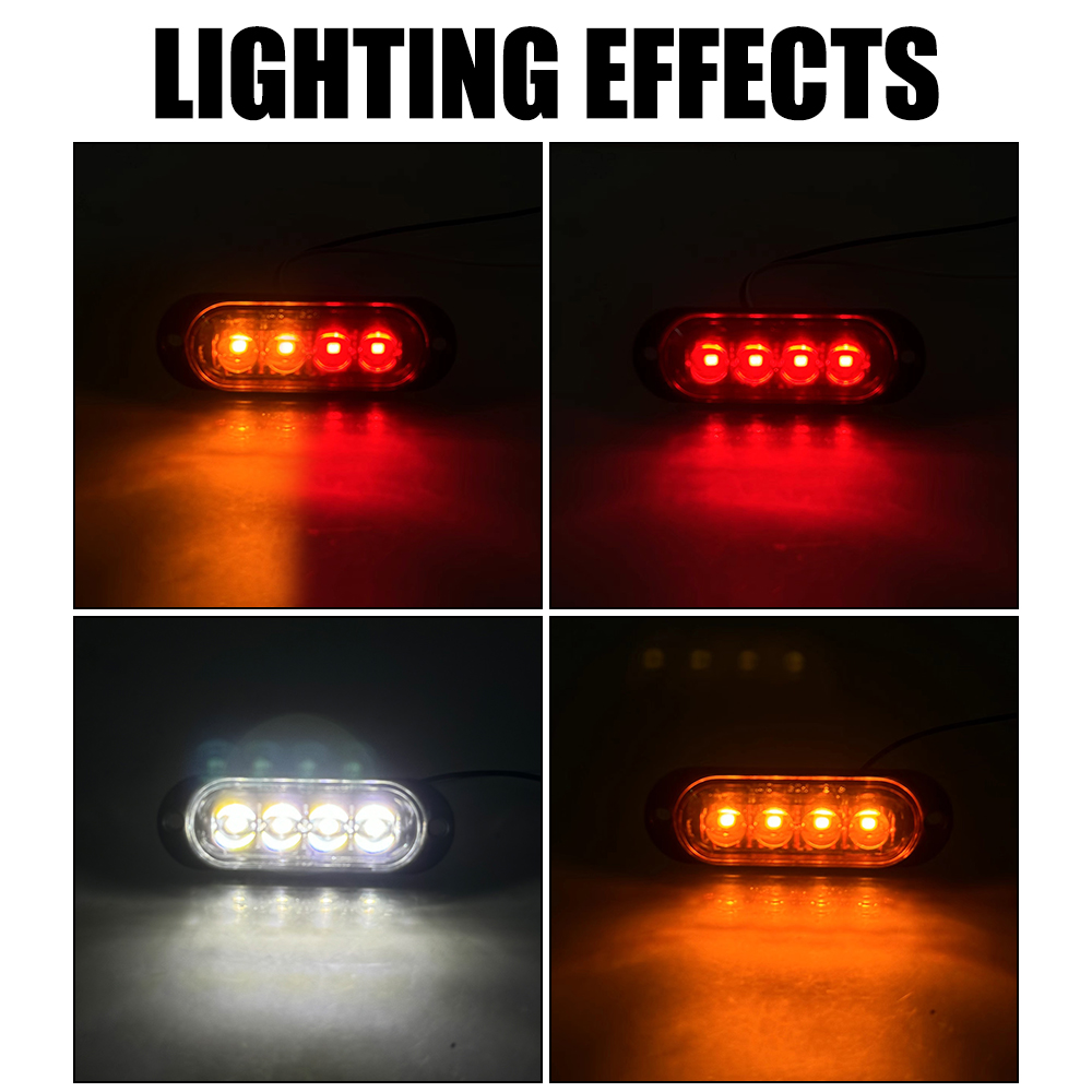 ไฟข้างรถ24V 12V ไฟ LED 4ดวง la - Electronics Gadgets For Car บทวิจารณ์และราคา
