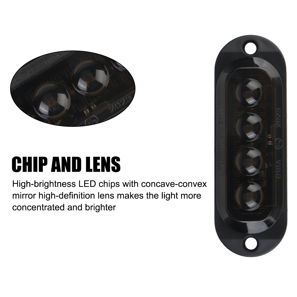 ไฟข้างรถ24V 12V ไฟ LED 4ดวง la - Electronics Gadgets For Car บทวิจารณ์และราคา