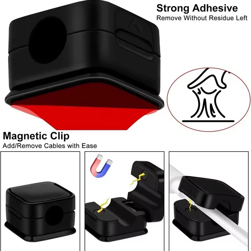 ที่หนีบสายแม่เหล็กแบบมีกาวสำหร - Magnetic Charging Cable บทวิจารณ์และราคา