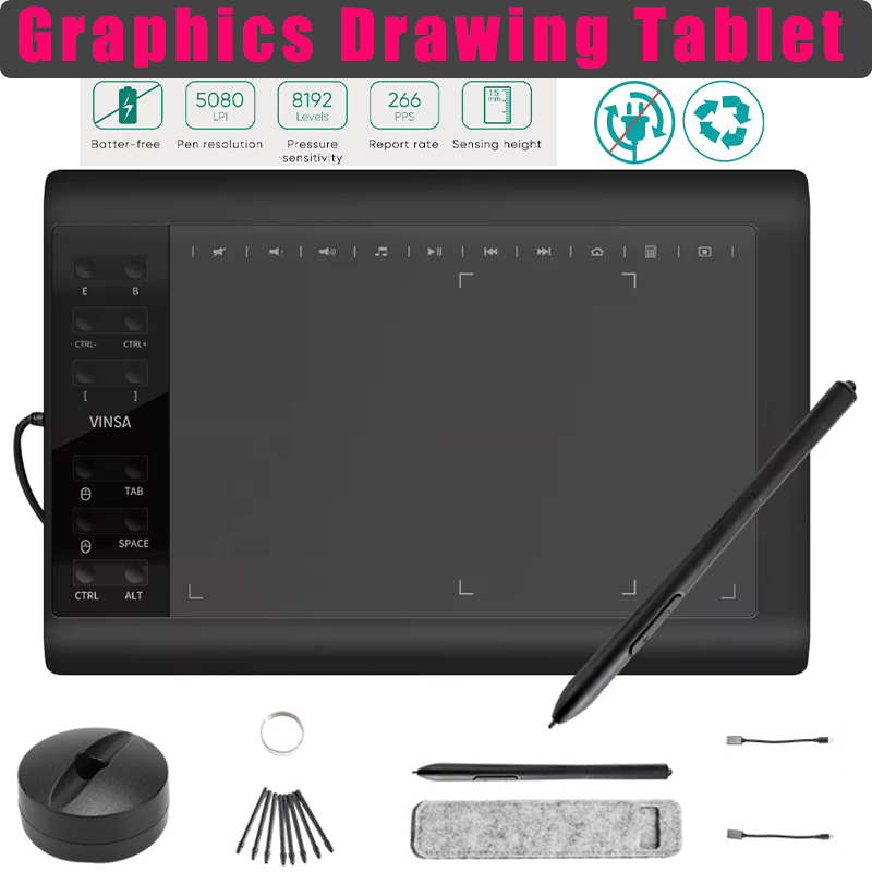 แท็บเล็ตดิจิทัลสำหรับวาดภาพ แท - Digital Drawing Tablet บทวิจารณ์และราคา