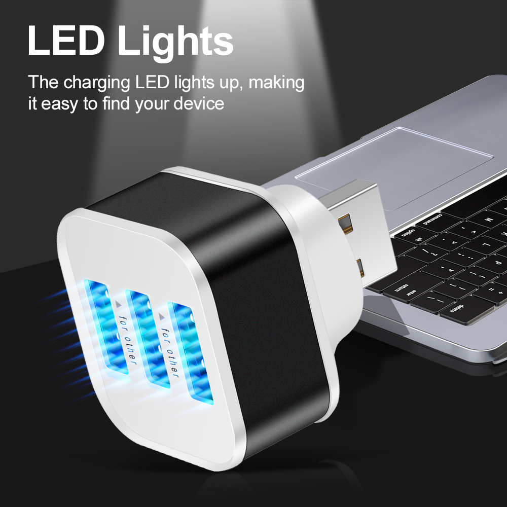 3 พอร์ตช่องเสียบ USB อะแดปเตอร - Electronics Gadgets For Car บทวิจารณ์และราคา