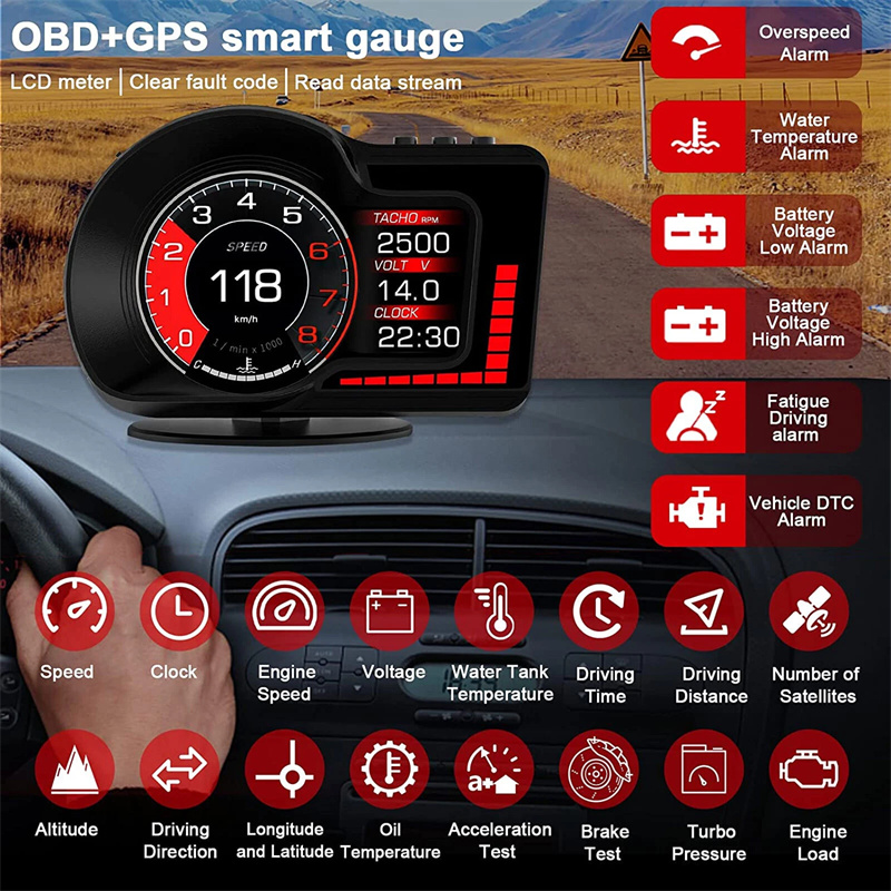 OBD GPS Dual ระบบ RPM Gauge Sp - Electronics Gadgets For Car บทวิจารณ์และราคา